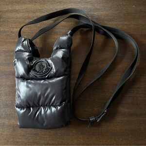 Moncler Black Puffer Bag with Logo